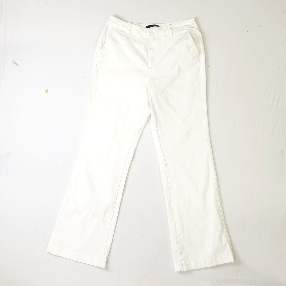 Coldwater Creek Straight Leg White Denim Jeans Size: 12